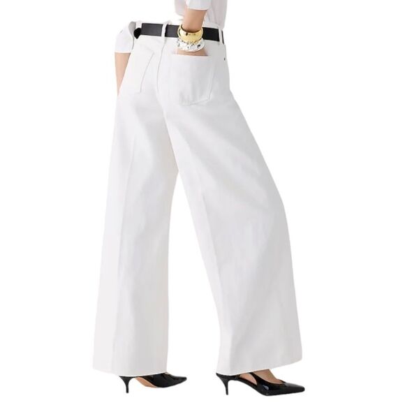 J Crew High-rise superwide-leg jean in white Womens Size 24 - Picture 3 of 12
